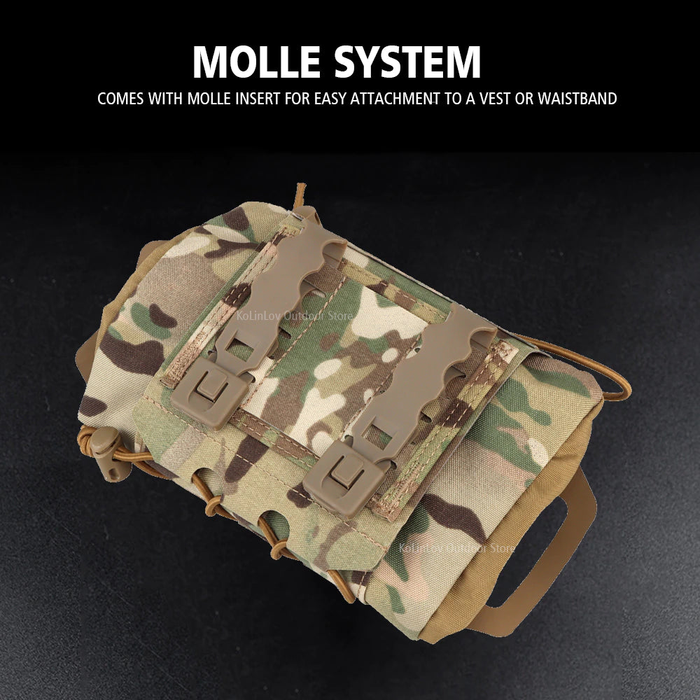 NEW Tactical Pouch with MOLLE attachments for belt/ Gear/ Backpack; Rapid Deployment First-aid Kit ; Survival Outdoor Hunting Emergency Camping Medical Kit