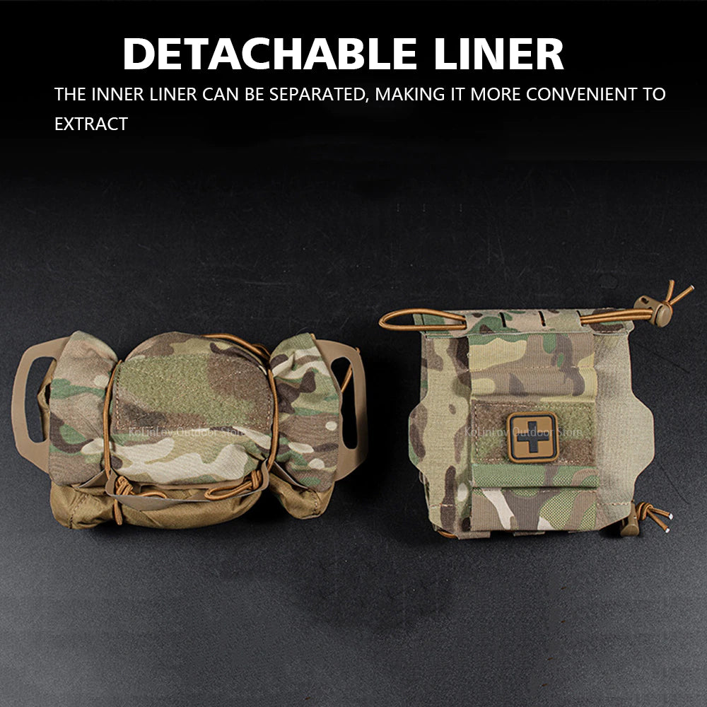 NEW Tactical Pouch with MOLLE attachments for belt/ Gear/ Backpack; Rapid Deployment First-aid Kit ; Survival Outdoor Hunting Emergency Camping Medical Kit