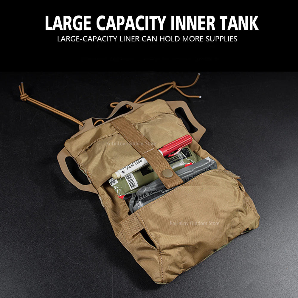 NEW Tactical Pouch with MOLLE attachments for belt/ Gear/ Backpack; Rapid Deployment First-aid Kit ; Survival Outdoor Hunting Emergency Camping Medical Kit