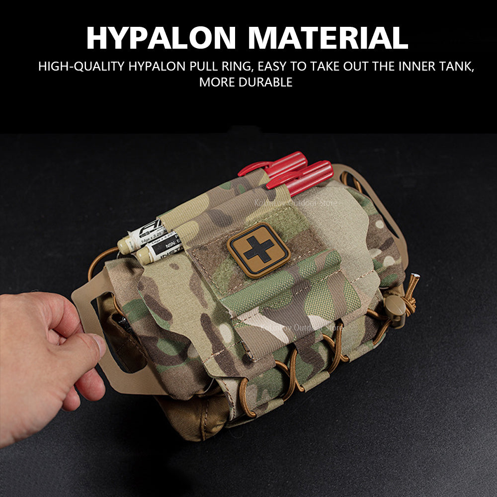 NEW Tactical Pouch with MOLLE attachments for belt/ Gear/ Backpack; Rapid Deployment First-aid Kit ; Survival Outdoor Hunting Emergency Camping Medical Kit