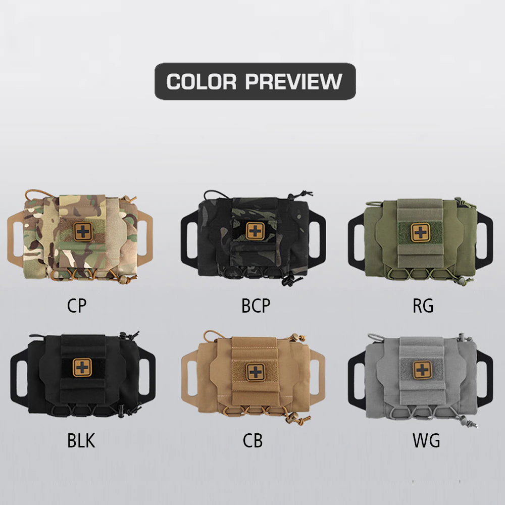 NEW Tactical Pouch with MOLLE attachments for belt/ Gear/ Backpack; Rapid Deployment First-aid Kit ; Survival Outdoor Hunting Emergency Camping Medical Kit