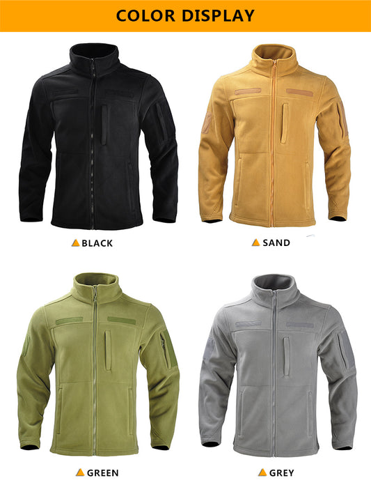 HAN WILD Fleece Jacket; Tactical Clothes; Outdoor Jacket; Men Hiking Clothing; Camping Windproof Jacket