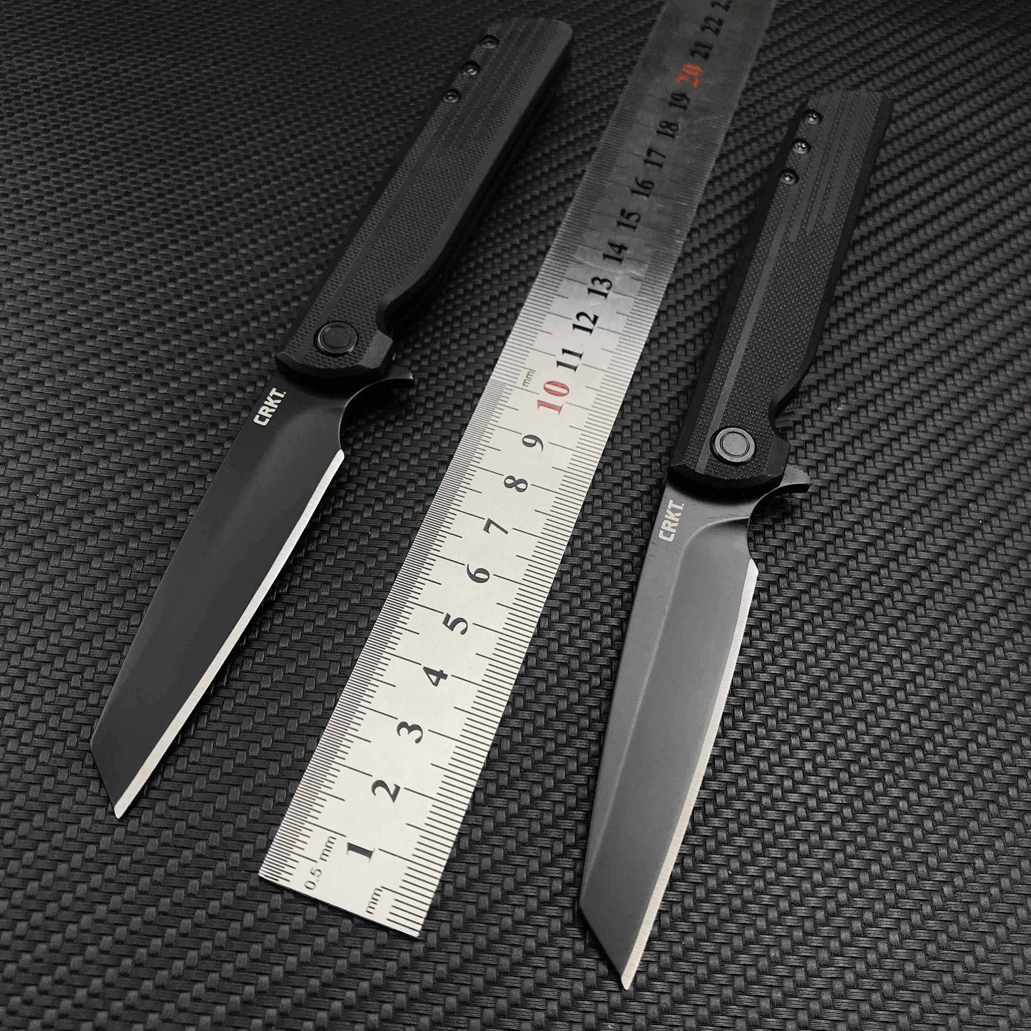 EDC CRKT Survival Folding Knife; Black Tactical Blade; G10 Handle Military Pocket Knife; Self-defense Knife