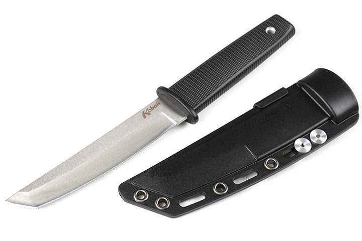 Cold Steel Survival Fixed Tanto Blade Knife; AUS 8A Blade with Kydex Sheath; Army Tactical Straight Knives