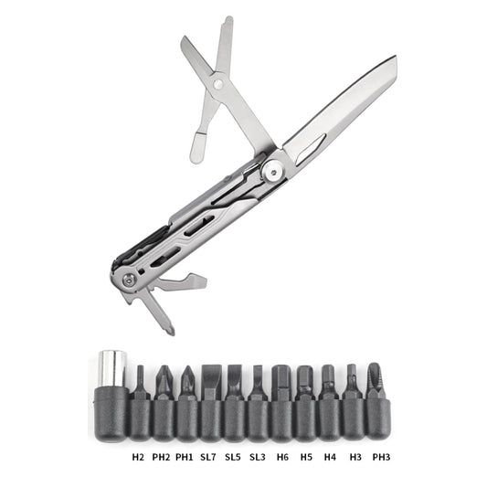 Multifunction Jackknife; 440 Steel Multi-tool; Pocket Folding Knife Scissors; Mini Portable Survival Tactical Knife Repair Tool