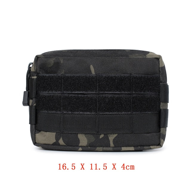 Outdoor EDC pouch;  Tactical pouch/tool bag with MOLLE capable attachment; Admin Pouch with MOLLE Attachment; Hunting tool bag for survival items with Velcro for morale patch or label