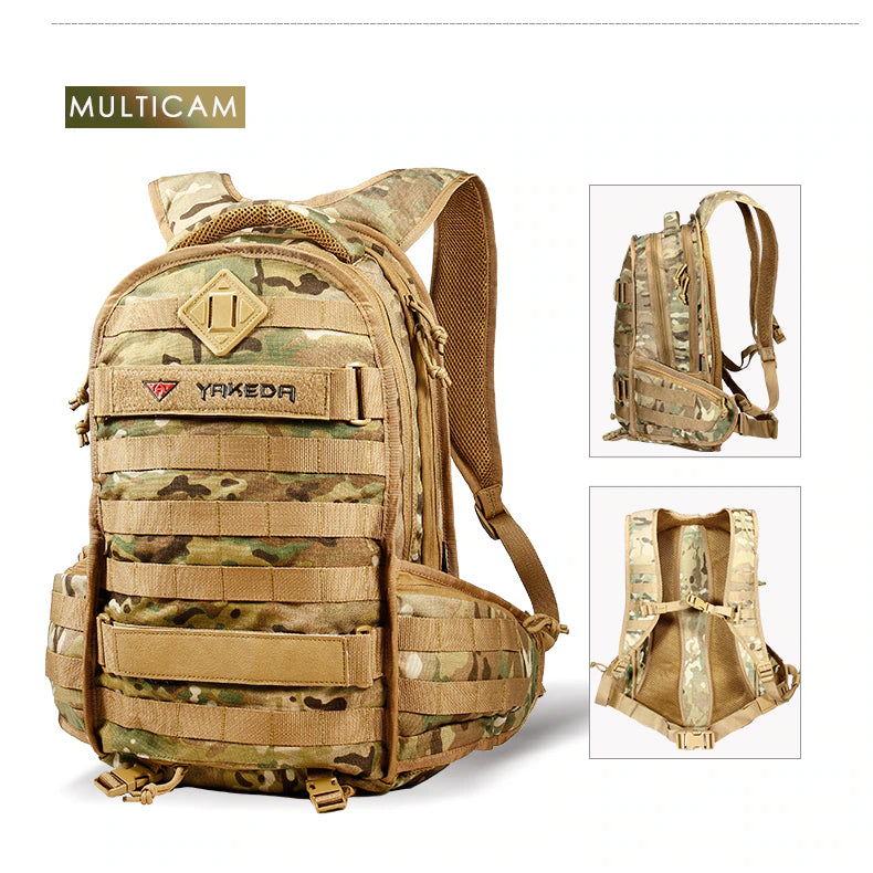 Yakeda Tactical Backpack; 1000D Military Tactical Bag Outdoor; Waterproof 40L Bug Out Bag; Waterproof Urban Tactical MOLLE Bag